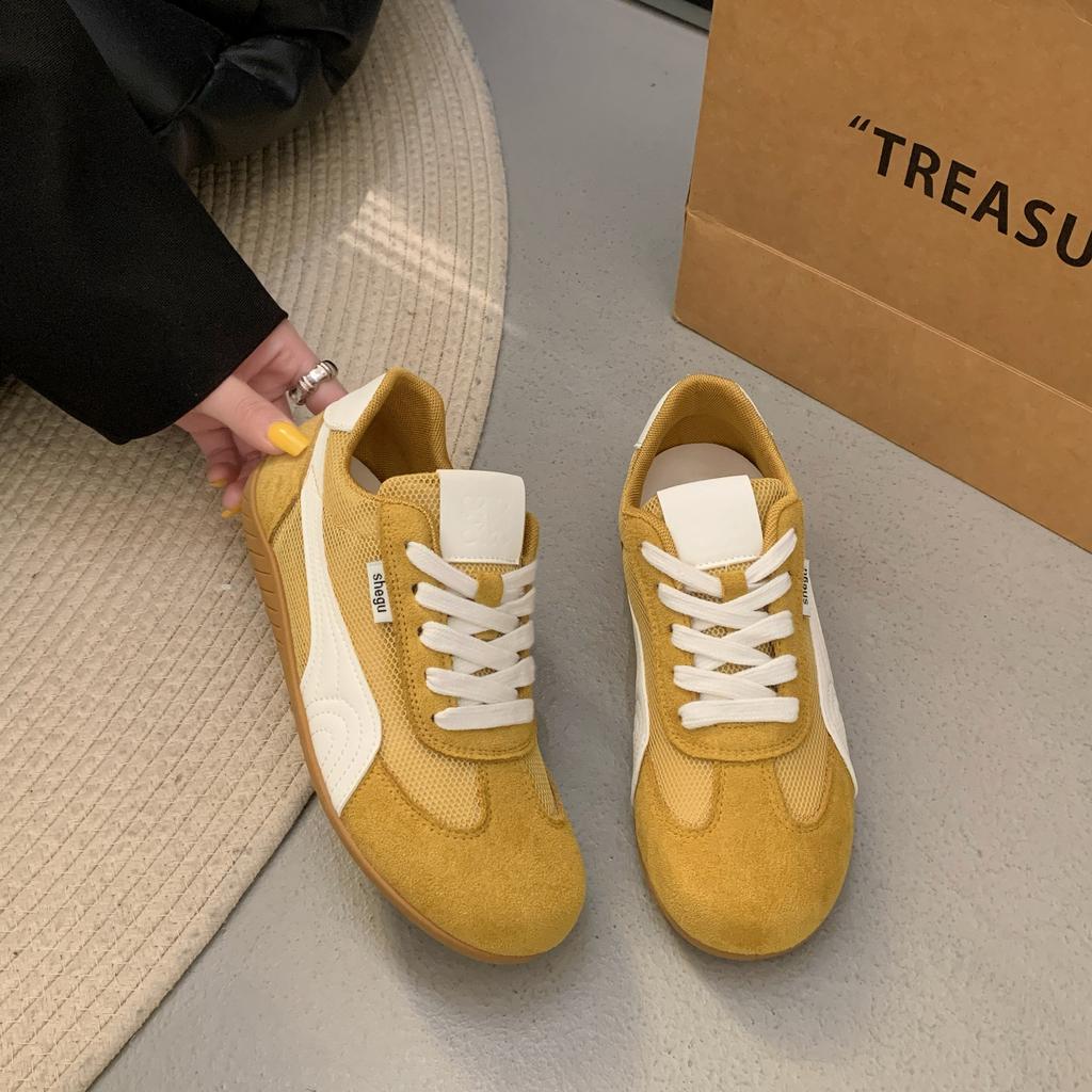 Retro Dexun Shoes Women's 2025 New Spring Flat Single Shoes Fashion Casual Red Sports Shoes Women's Shoes
