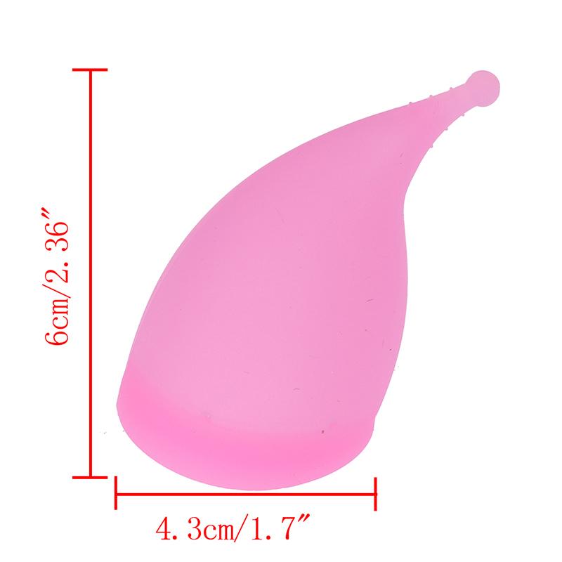 Reusable Medical Silicone Soft Menstrual Women Period Cup Size Small Large Pads