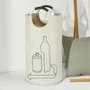 Storage Basket Collapsible with Arc Handles Easy Carrying Container Durable Waterproof Oxford Storage Bin