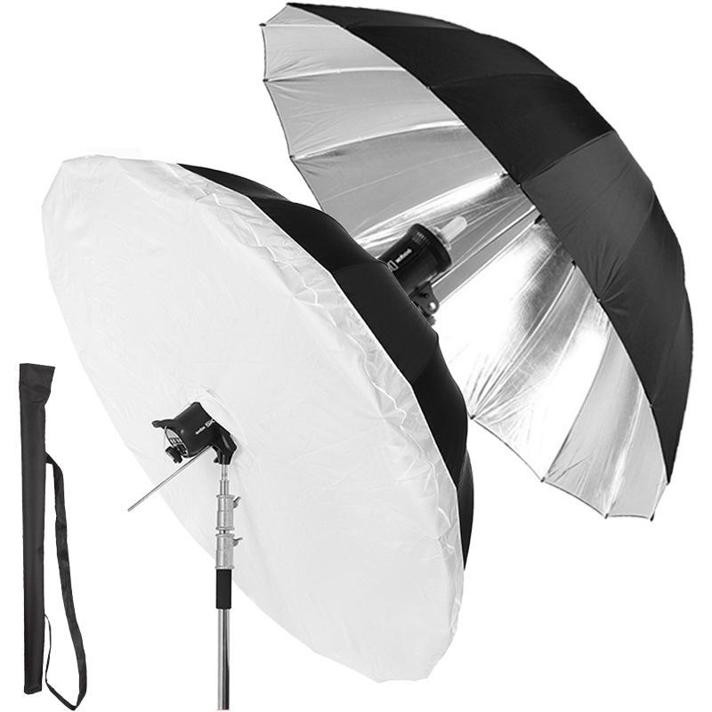 Black & White Reflective Parabolic Umbrella Softbox for Outdoor Studio Portrait Photography