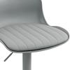 Modern Adjustable Swivel Bar Stools Set of 2, Plastic Backrest & Faux Leather Seat, Gas Lift Height, Metal Base with Footrest, Kitchen Counter