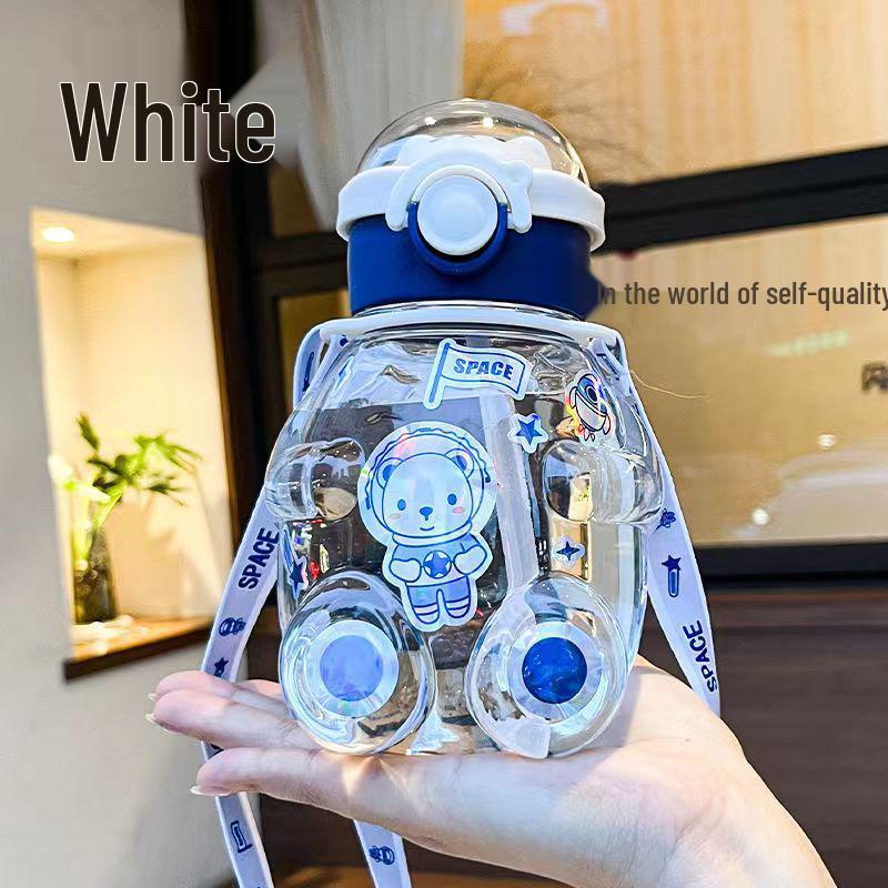 Large Capacity Big Belly Plastic Water Cup with Straw