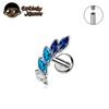 G23 Τιτάνιο 16G Εσωτερικό Σπείρωμα Labret CZ Piercing Χείλος Ρινικό Καρφάκι Stud Tragus Piercing Χόνδρος Αυτιού Helix Dait Κοσμήματα Σώματος