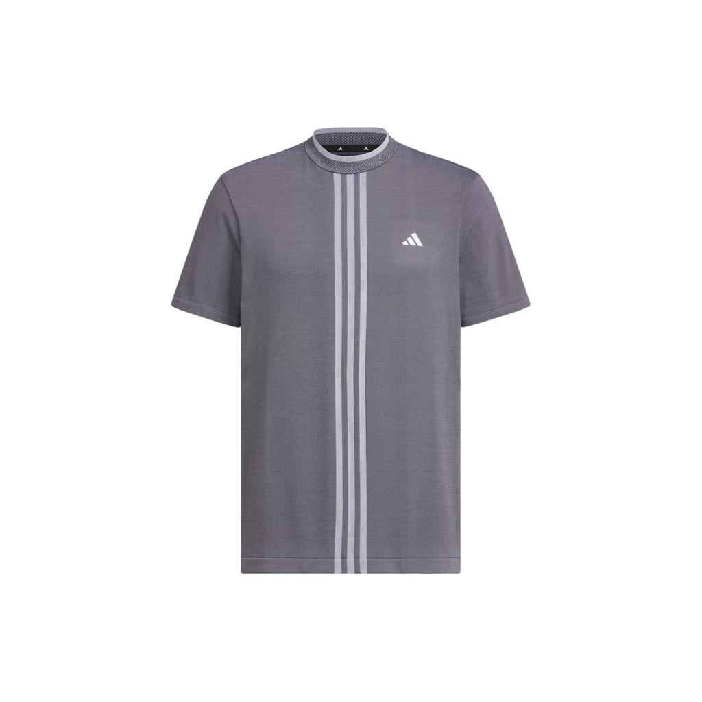 Adidas Primeknit Seamless Mock Shirt Color Block Golf Short Sleeve T-Shirt Men Tops Gray IN6651