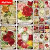 Targa Vintage Rosa Segno di Latta Giardino Segno di Metallo Decorazione da Parete Per Decorazione Bar Piatto Poster