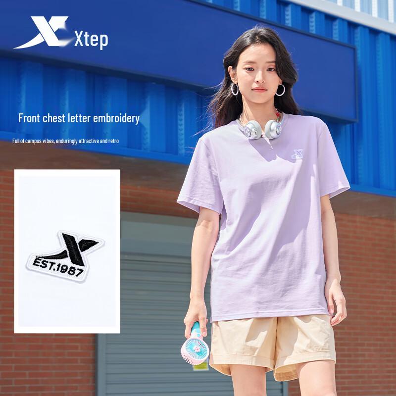 Xtep Unisex Summer Cotton Moisture-Wicking T-shirt XL