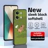 Süße D-Dinotaeng Handyhülle für Redmi Note 14 13 12 11 Pro Plus S 5G 14C A3 Weiche Schwarze Handyhülle