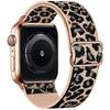 Stretchy Nylon Watch Band Compatible With iWatch  Adjustable Leopard Strap For Apple Watch Series 10 9 8 7 SE3 49mm 46mm 45mm 44mm 42mm 40mm 41mm