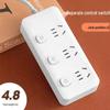 Office USB Power Strip with Multifunctional Sockets and Separate Controls, Long Cord