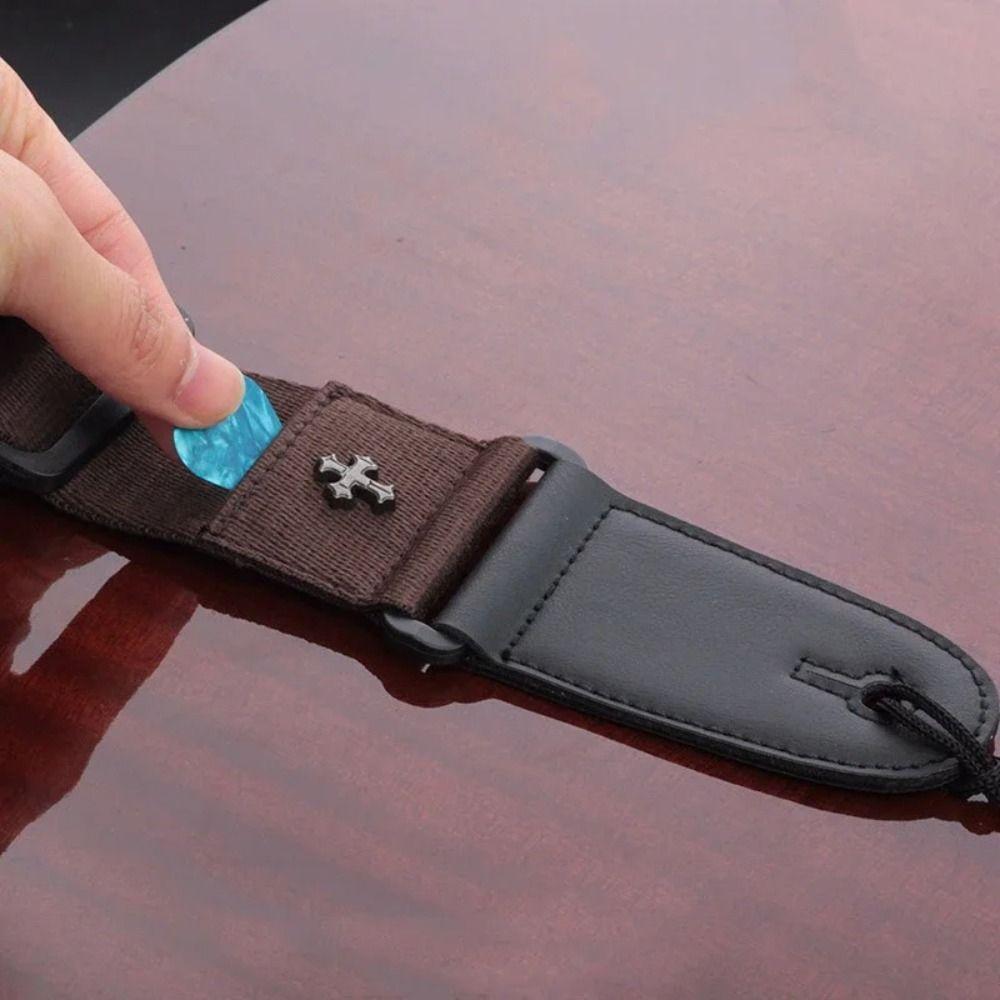 Leather Electric Guitar Strap Adjustable Length Folk Guitar Strap Vintage Ukulele Belt  Stage