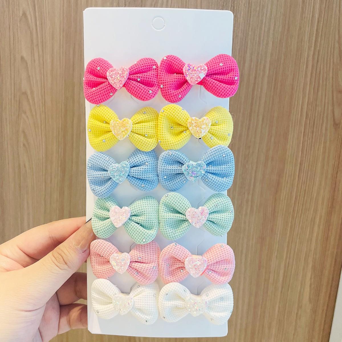 

Dog Bow Headwear Wirh Metal Clips Black Luxury Crystal Puppy Bows Hair Accessories Dogs Handmade Pet Small Dog Bowknots 12PCS