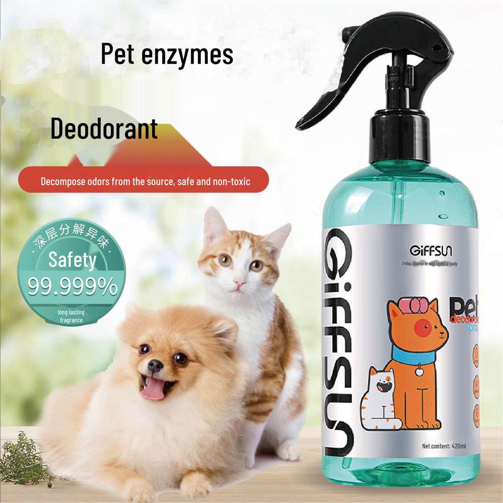 Haustier Deodorant & Desinfektionsspray: Antibakteriell, Urin Geruchsentferner, Lufterfrischer für Katzenstreu und Innenräume
