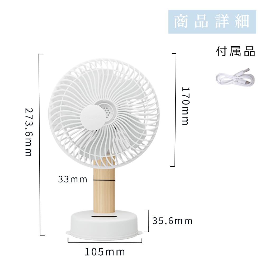 SYD Mini Schreibtisch DC Nachtlicht Automatischer Aroma-Clip Schreibtisch Wand Luftstrom USB 4000mAh Akkustand Energie Geeignet für Hitzschlag-Schutz Ventilator, Leise,
