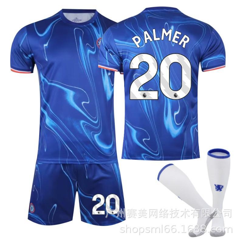 2425 Chelsea Home Football Jersey No. 7 Sterling 8 Enzo 6 Silva 20 Palmer Men's Set
