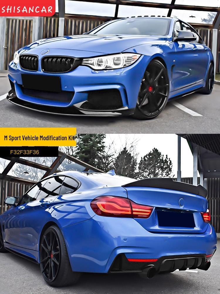 Compatible Front and Rear Lip Spoiler for BMW 4 Series 425i/430i with Quad Exhaust