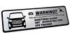 Honami Works ROOMY Custom Security Emblem 24 Hour Surveillance Dash Cam GPS Tracker Sticker