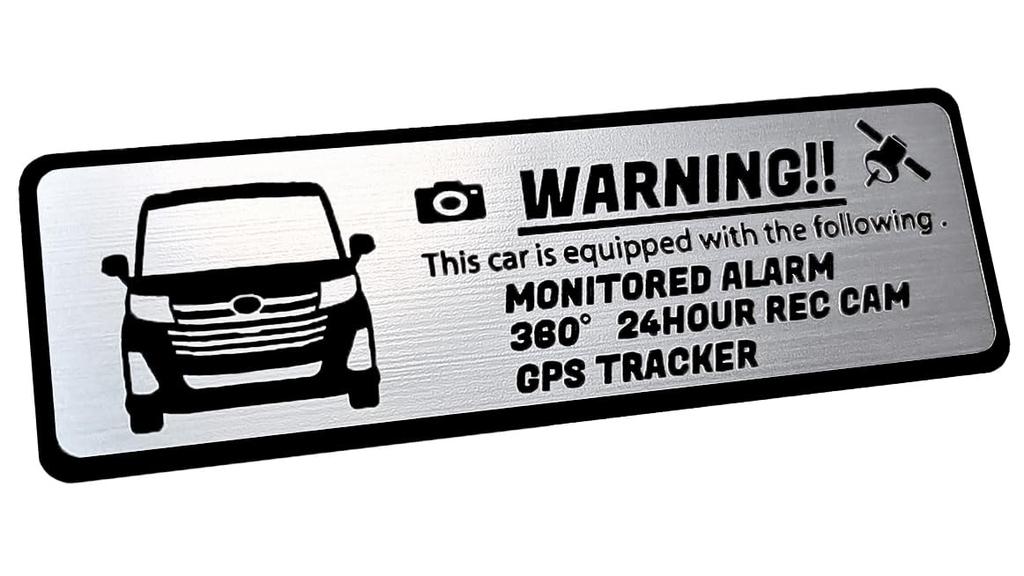 Honami Works ROOMY Custom Security Emblem 24 Hour Surveillance Dash Cam GPS Tracker Sticker