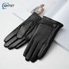 Winter Touch Screen Leather Gloves For Men Warm Windproof Anti Slip Motorcycle Rider Equipment Gloves