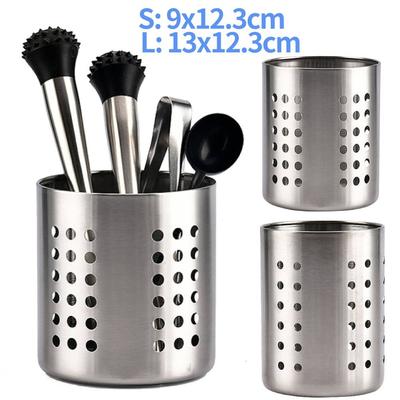 Organizador de Cubiertos de Acero Inoxidable Contenedor Escurridor Almacenamiento Soporte para Cucharas Palillos Tenedor Cuchara Soporte para Cubiertos Herramienta de Cocina