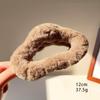 Large Milk Coffee Plush Claw Clip: Fluffy Autumn/Winter Hairpin for Women