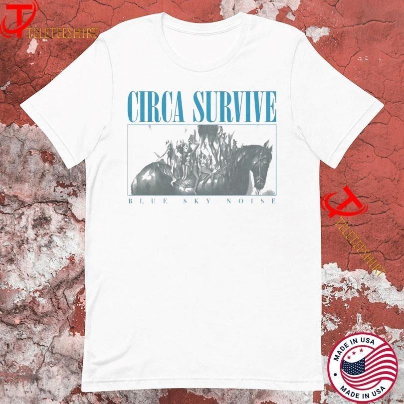 Circa Survive Horse Blue Sky Noise T-shirts WHite S-5XL HD871 Unisex T-Shirt S