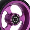 Wheelchair Front Caster Wheel, 4" PU Solid Tire with Aluminum Alloy Hub, Bearing I.D. 8mm, Swivel Caster Replacement