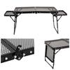 Portable Folding Table with Liftable Storage Rack