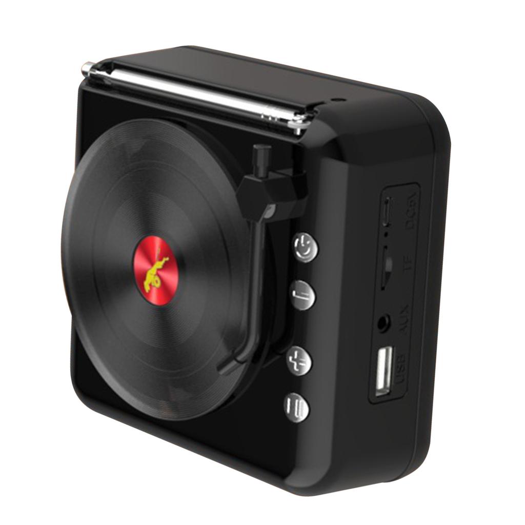 Vinyl Record Bluetooth Speaker Innovative Mini FM Radio HiFi Stereo Sound Retro Phonograph Wireless Speaker