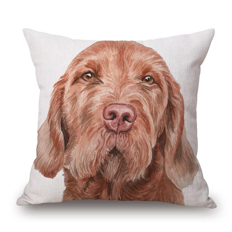 Border Collie Black Labrador Bay Horse Cock Dog Animals Poster Hand Painting Cushion Covers Decorative Pillows For Sofa