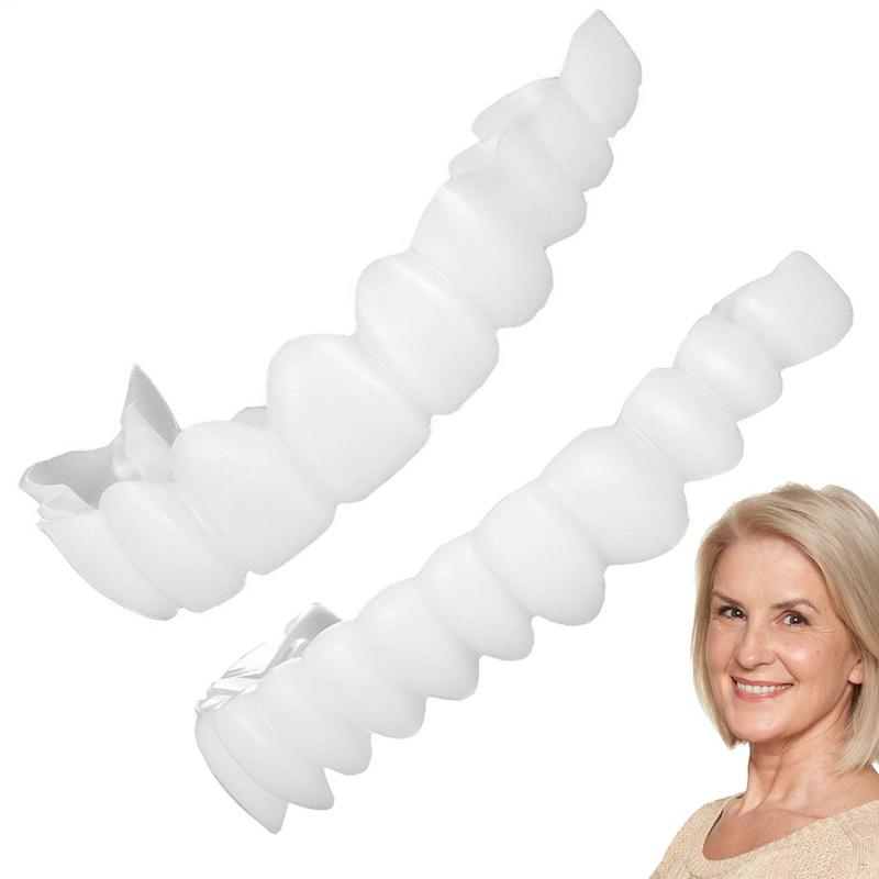 1 Pair Snap On Teeth Veneers Cover The Yellow Damaged Teeth Instant Confidence Smile Temporary Hygiene Tools For Woman Man