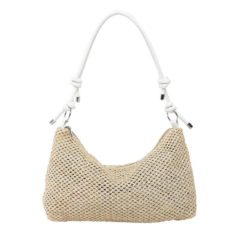 Handwoven bag women's 2025 new trendy fashion retro tote bag straw bag versatile large-capacity shoulder bag