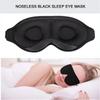 Sleep Mask for Women, Men for Home, Plane and Travel 3d with Memory Effect, Blindfold with Earplugs, Black