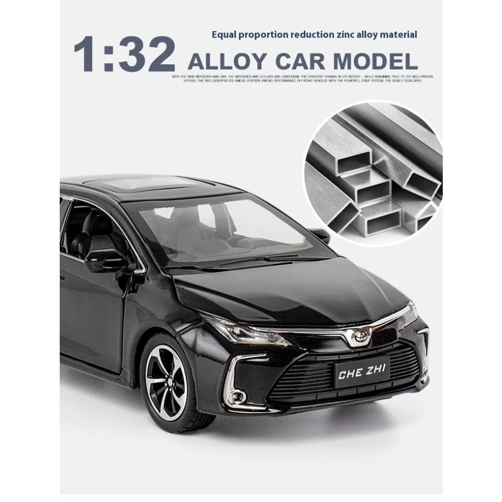 1/32 TOYOTA Corolla Alloy Car Diecast Model Sound & Light Pull Back Toy Children's Toy Kids Gift Birthday Present for Boys