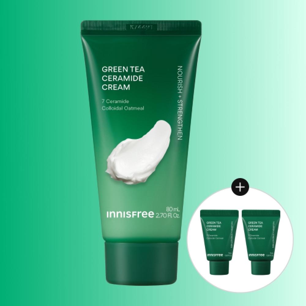 

Innisfree [free Gift] Green Tea Ceramide Cream Tube 80ml + 15ml 3 FREE