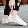 Genuine Leather Flats Sneakers Men Solid Color Black White Simple All-match Basic Shoes Lace Up Oxfords Casual Male Shoes