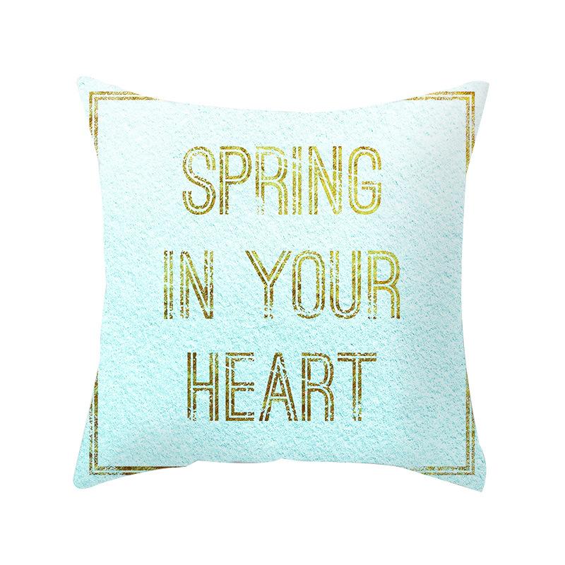 Nordic Ins Style Pink Geometric Pattern Ultra-short Velvet Pillowcase Cushion Pillowcase Pillowcase