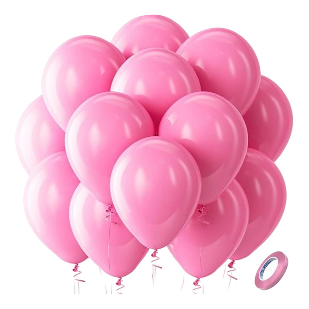 Latex Balloons, 100 Balloons Per Pack, 12-inch Round Helium Balloons, Brightly Colored, Suitable For Birthday And Party Decorations.(Sending Ribbons)
