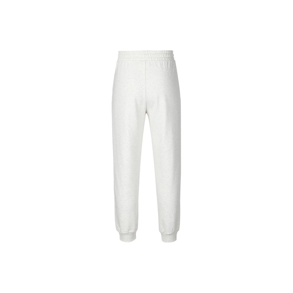 Skechers Sport Lifestyle Series Casual Versatile Simple Comfortable Knitted Sports Pants Men Bottoms Light-White Gray L324M058-0248