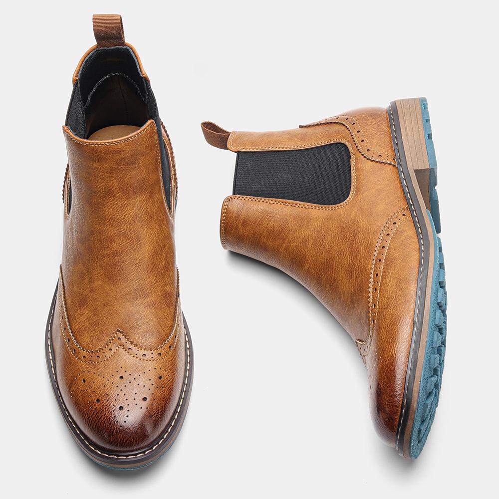 Boots Men Comfortable Brand Fashion 2026 Boots Leather