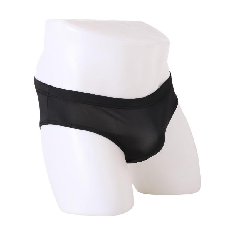 Men'S Briefs Sexy Ultra-Thin Transparent Panties Ultra-Thin Ice Silk Breathable Low Waist U Convex Pouch Lingerie Underpants