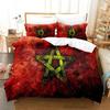 Luxury New 3D Print Morocco Flag Comfortable Duvet Quilt Cover Pillowcase Bedding Set Children Bedroom Decoration Home Textile