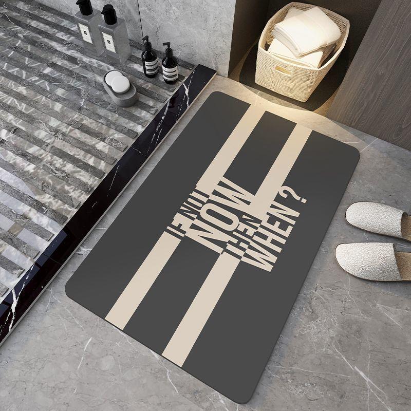 Bathroom Door Floor Mat, Diatom Mud Absorbent Mat, Bathroom Quick-drying Foot Mat, Toilet Non-slip Carpet, Dirt-resistant