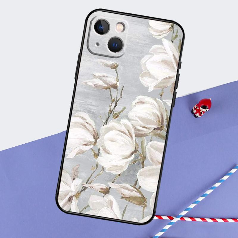 3D Flower Relief Phone Case For iPhone 16 Pro Max 11 13 14 15 Pro Max 12 Mini XR 16 15 Plus 16e Back Cover