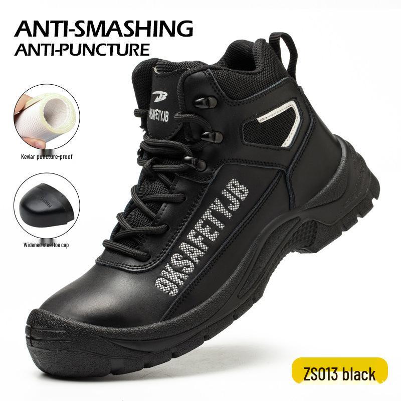 Men's Waterproof, Impact & Puncture-resistant High-top Steel-toe Work Boots; Durable and Comfortable Safety Footwear.