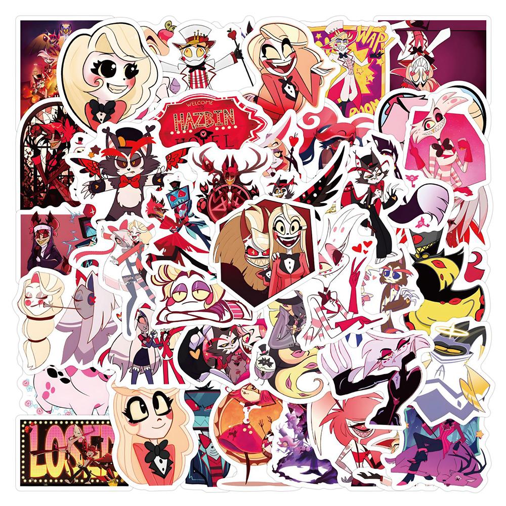 10/30/50/120pcs Anime Hazbin Hotel Graffiti Stickers Classic Waterproof Decal DIY Laptop Luggage Cartoon Aesthetic Sticker