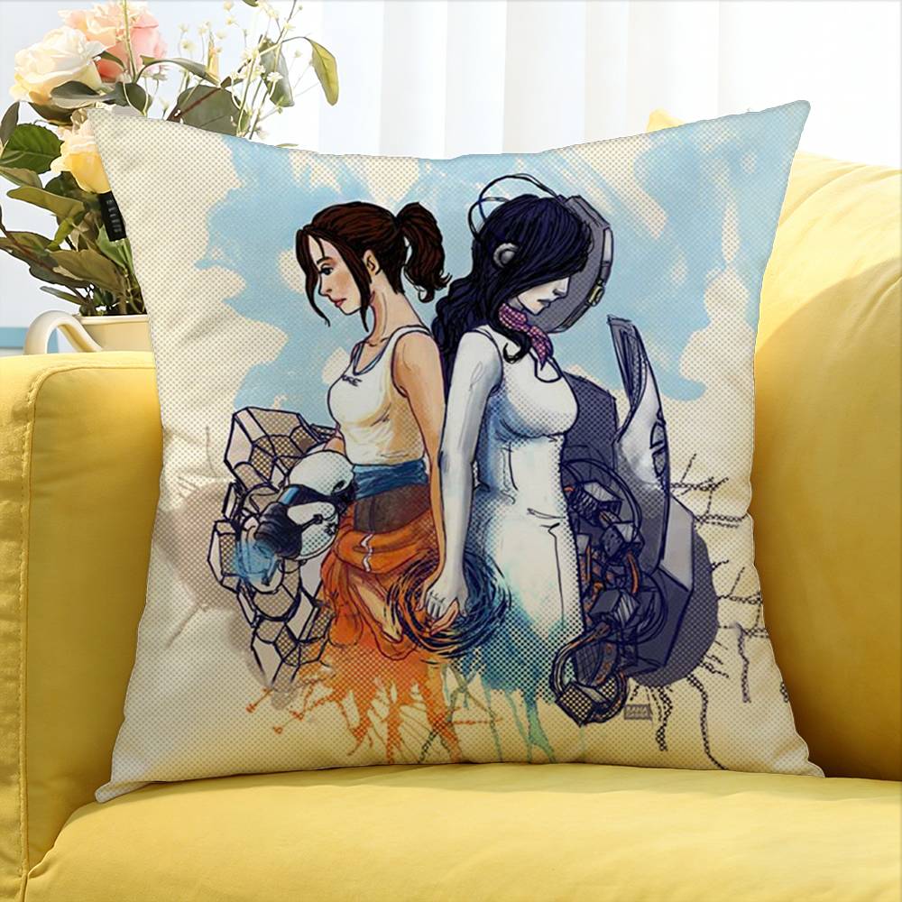 1Pc Portal 2 Game World Various Sizes Square Pillow Case For Car Home Bedchamber Decor