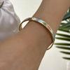 Exaggerated Colorful Painted Eye Pattern Bracelet for Women Unique Drip Paint Stainless Steel Bangle Friendship Jewelry Gifts