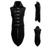 Export Sleeveless Leather Ring Neutral Tops Medieval Artsy Renaissance Medieval Sleeveless Top.