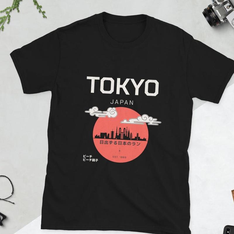 Tokyo Japan Retro Japanese Sun Skyline Est 1889 Streetwear TShirt