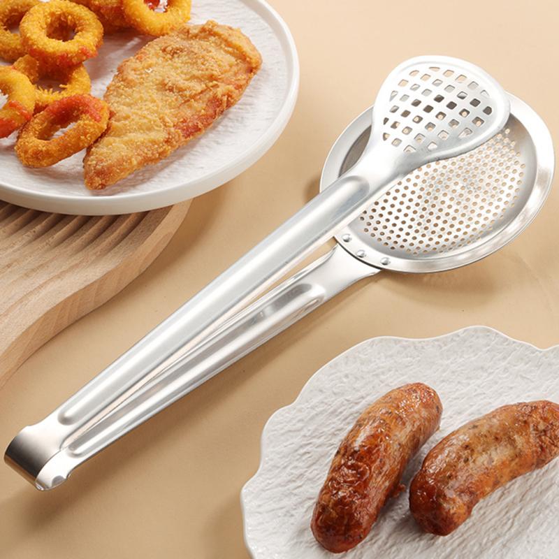 Stainless Steel Frying Shovel Clip Multifunctional Steak BBQ Tongs Pancake Fried Pizza Steak Fish Spatula Bread Kitchen Tool